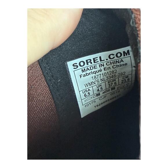 Sorel Joan of Arctic II Wedge Bootie Waterproof Brown Leather Women size 6.5 - Picture 6 of 9